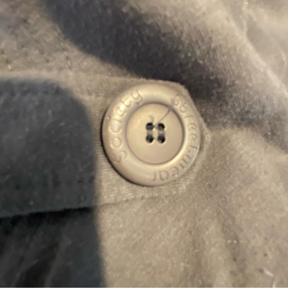STREETWEAR SOCIETY Long Grey Vest Zipper Pockets Mock Neck Y2K Layers Fall Large - Picture 12 of 14
